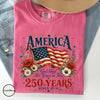 TT Comfort ColorsÂ® 250 Years Flag & Poppies Shirt  Patriotic Floral T-Shirt  God Shed His Grace on Thee Tee  250th Anniversary Shirt NNA
