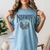 Norway Heritage Fjord HFN Tee Vintage Viking Longship Travel Shirt Retro Norwegian Souvenir Gift Norway Ancestry Vacation Lover Tee