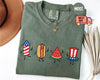 TT Comfort ColorsÂ® Patriotic Doodle  Cute Fourth of July Shirt  Watermelon Hotdog Firework Shirt  Retro American Shirt  Funny Sumer 250th Shirt NNA