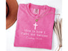 Christian Shirt Breast Cancer Awareness  HG Comfort Colors Womens Cancer Fighter Bible Verse Tshirt  Chemo Warrior Gift
