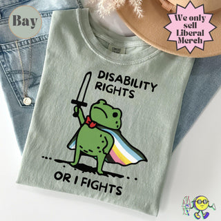 Disability Rights or I fights Huzzah Frog Meme Funny Neurodiversity shirt  Autism Awareness  Disability Rights  Autism Pride Support Ally Te HG