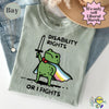 Disability Rights or I fights Huzzah Frog Meme Funny Neurodiversity shirt  Autism Awareness  Disability Rights  Autism Pride Support Ally Te HG