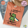 Disability Rights or I fights Huzzah Frog Meme Funny Neurodiversity shirt  Autism Awareness  Disability Rights  Autism Pride Support Ally Te HG