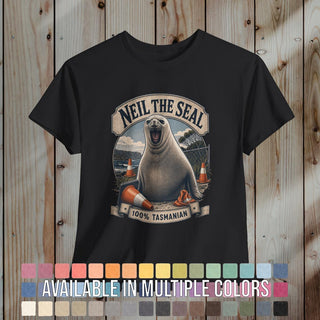 Comfort Colors Neil the Seal graphic HFN Tee | 100% Tasmanian celebrity Elephant Seal Illustration T-Shirt