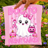 Boo to Breast Cancer Breast Cancer Awareness Halloween Ghost Pink Ribbon Support Shirt Design  October Awareness  HG