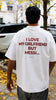 I Love My Girlfriend But Messi HFN Shirt Funny Football Fan Tee Minimalist Back Print Shirt Soccer Lover Gift Streetwear Graphic T-Shirt