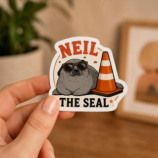 Neil the Seal HFN UV Stickers Laptop Water Bottle Notebook Decals