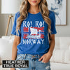 RO RO Norway HFN Shirt Viking Ship Shirt Norway Football Fan Tee Scandinavian Viking Row Shirt Nordic Longship T-Shirt Viking Gift