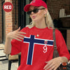 Number 9 Norway Jersey HFN Shirt: Haaland Shirt Norwegian Football Supporter Tee Soccer Fan Gift Alt for Norge World Football Cup