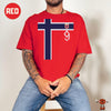 Number 9 Norway Jersey HFN Shirt: Haaland Shirt Norwegian Football Supporter Tee Soccer Fan Gift Alt for Norge World Football Cup