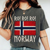 Row Norwegian Viking Norway Flag Culture Row Country HFN T-Shirt Norwegian Rower Gift Viking Heritage Graphic Tee