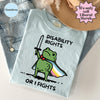 Disability Rights or I fights Huzzah Frog Meme Funny Neurodiversity shirt  Autism Awareness  Disability Rights  Autism Pride Support Ally Te HG