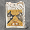 Vintage Funny Curious Cats Graphic Tee  Cute Cat Lover Shirt  Whimsical Retro Aesthetic Top  Comfort ColorsÂ® Feline Gift Tee NNA