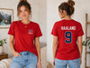 Haaland 9 Norway Soccer HFN Shirt Norwegian Football Fan Tee Red Jersey Style T-Shirt Norway Flag Game Day Apparel