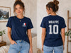 Mbappe 10 France Soccer HFN Shirt French Football Fan Tee Navy Jersey Style T-Shirt France Flag Game Day Apparel