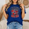 NORGE RO! RO! Norway Flag HFN Shirt Norwegian Pride Tee Norge Football Fan T-Shirt Viking Nordic Supporter Gift Grunge Norway Tee Men's Gift