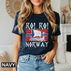 RO RO Norway HFN Shirt Viking Ship Shirt Norway Football Fan Tee Scandinavian Viking Row Shirt Nordic Longship T-Shirt Viking Gift