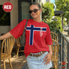 Number 9 Norway Jersey HFN Shirt: Haaland Shirt Norwegian Football Supporter Tee Soccer Fan Gift Alt for Norge World Football Cup