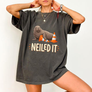 Comfort Colors Neil The Seal HFN Shirt  Funny Elephant Seal Meme Tee Neiled It Ocean Animal Joke Gift for Seal Lovers