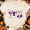 Retro Preppy Summerween Bikini Shirt  Summer Halloween T-Shirt  Halloween Funny Halloween Bikini Tee  Halloween Shirt NNA