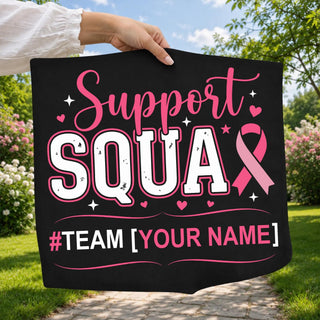 Custom Breast Cancer Support Squad  Personalized Team Name  Pink Ribbon Awareness Shirt HG Design  Breast cancer gifts  HG