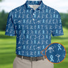 Prostate Cancer Blue Ribbon Stick Figure Shirt  Cancer Survivor Shirt  Cancer Awareness Shirt  Men's Golf Polo Shirt HG
