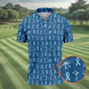Prostate Cancer Blue Ribbon Stick Figure Shirt  Cancer Survivor Shirt  Cancer Awareness Shirt  Men's Golf Polo Shirt HG