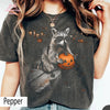 Halloween Raccoon Holding Pumpkin L3N Comfort Colors Shirt, Spooky Trash Panda Tee, Cute Fall Animal Halloween Sweatshirt