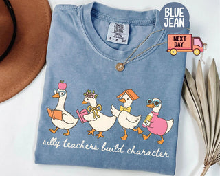 Comfort Colors® Silly Teacher Goose L3N Shirt, Silly Goose Teacher Tshirt, Back to School Tee, Teacher Appreciation Gift, Funny Gift for Teacher