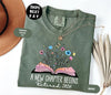 Comfort Colors Floral Retirement L3N Shirt for Teachers 'A New Chapter Begins' Retired Gift