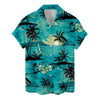 Retro Mens Hawaiian Shirt L3N: Summer Beach Aloha, Short Sleeve