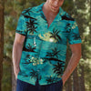Retro Mens Hawaiian Shirt L3N: Summer Beach Aloha, Short Sleeve