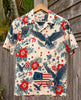 America 250 Patriotic L3N Hawaiian Shirt, Vintage 1776 4th of July Button Down, Bald Eagle Spirit of 76 Mens Summer BBQ Aloha