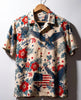America 250 Patriotic L3N Hawaiian Shirt, Vintage 1776 4th of July Button Down, Bald Eagle Spirit of 76 Mens Summer BBQ Aloha