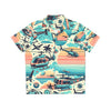 Helicopter Pilot's Favorite Colorful Fun Party Men's Hawaiian Shirt L3N