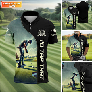I'd Tap That Custom Golf Polo Shirt HG  Gift For Golfers  Golf Gift Ideas  Funny Golf Polos