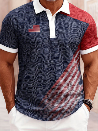 America 250 Patriotic Shirt Men's American Flag Tops 4th Of July Shirt HG