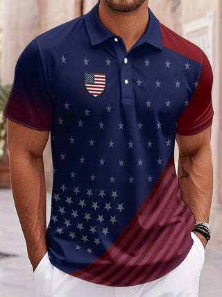 Stars And Stripes 250th Anniversary Polo Men's polo shirt 4th Of July Shirt HG