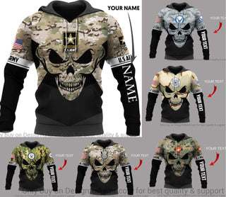 Skull Gift Gift For Army Military Hoodie Winter Soldier Hoodie Military Armed Force Skull Personalized Unisex Size Hoodie