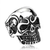 Multi-Color Triple Skull Stainless Steel Ring