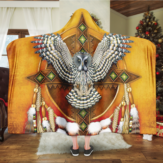Gift For Native American Native American Owl Pattern Blanket HG