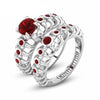 Crystal Punk Style Skull Ring 2 Sets