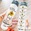Gift For Elephant Lover Elephant Be A Sunflower Personalized Water Track Bottle NHD