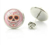 Rock Punk Skull Heart Stud Earrings