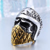 Biker Punk Cross Skull Stainless Steel Ring