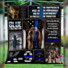 Gifts for Police Officers K9 Police Officer Blue Lives Matter Blanket and Quilt Blanket HG