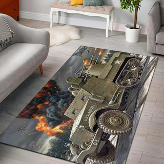 Gift For Army Halftrack Rug Army