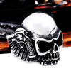 Stainless Steel Skull Gun Biker Ring