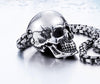 Stainless Steel Punk Skull Biker Necklace