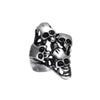 Punk Gothic Piled Up Skulls Biker Ring